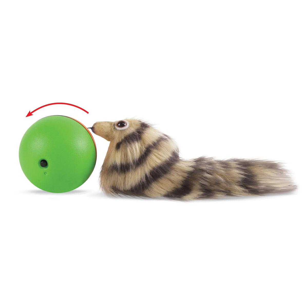 Brown Battery-Operated Rolling Pet Toy L907