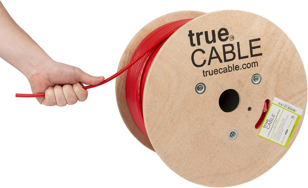 Cat6A Shielded Riser 1000ft Purple 23AWG Solid Bare Copper Ethernet Cable A83179