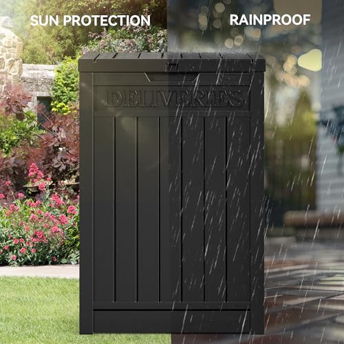 Brown Double-Wall Resin Outdoor Storage Box Q78945