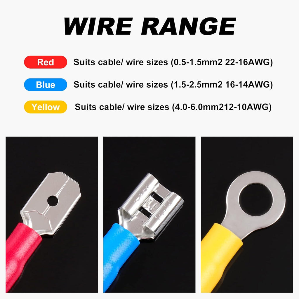 1280PCS Insulated Crimp Terminals Connector Set F524868