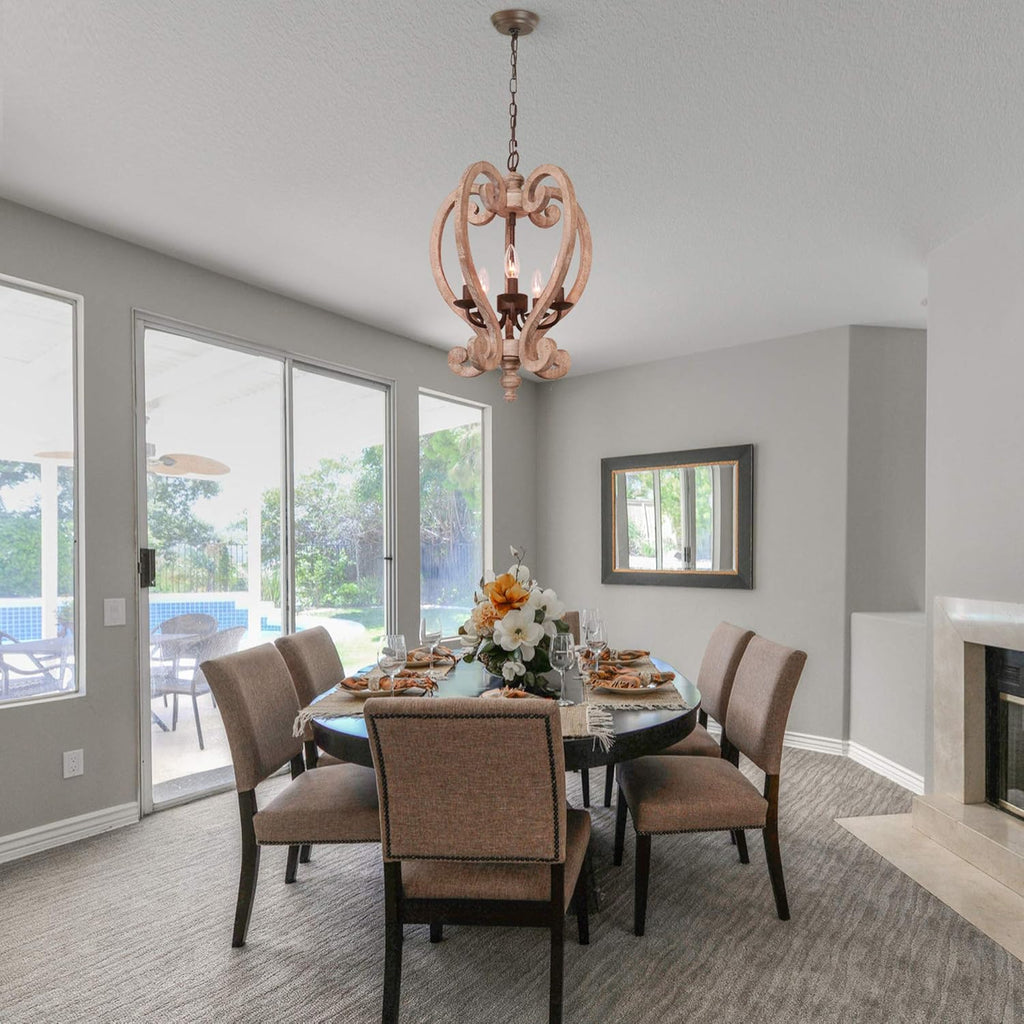 Wooden Chandelier U829