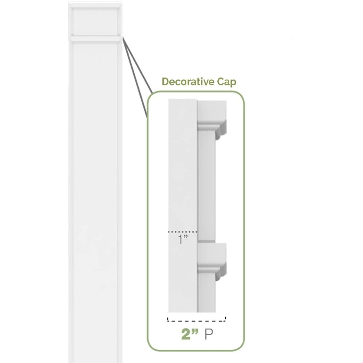 Plain PVC Pilaster with Capital and Base (Pair) P279714