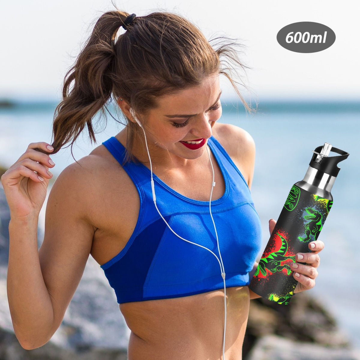 Stainless Steel Insulated Water Bottle with Straw Lid S3173