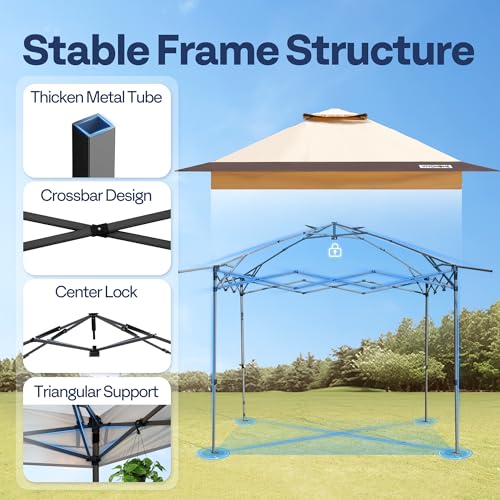 10x10ft Pop Up Canopy Tent with Wheel Carry Bag and 4 Sandbags, White P182077