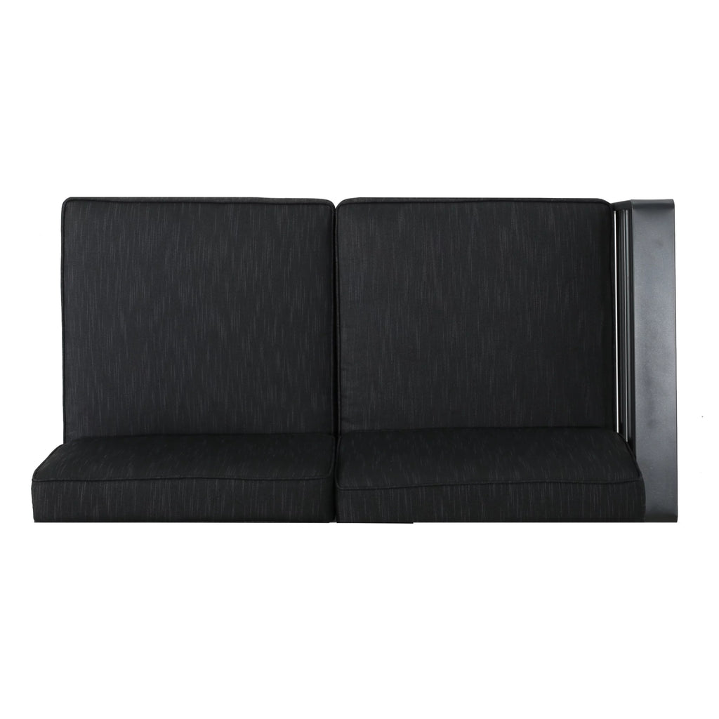 5 Piece Aluminum V-Shape Sectional Sofa Set with Cushions, Grey X6526