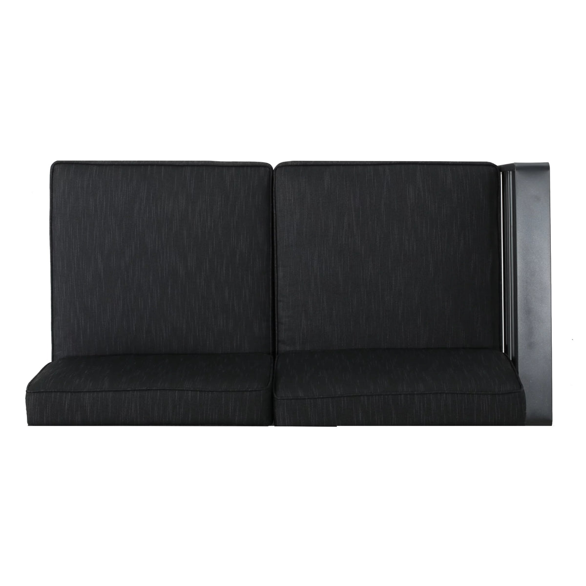 5 Piece Aluminum V-Shape Sectional Sofa Set with Cushions, Grey X6526