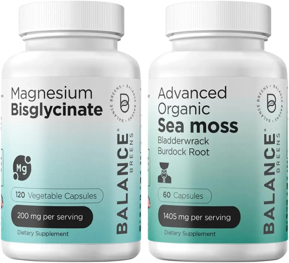Magnesium 200mg Organic Irish Sea Moss Supplement Combo P549659