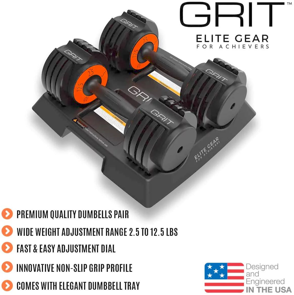 Adjustable Dumbbells Pair 2.5 to 12.5 lb R709