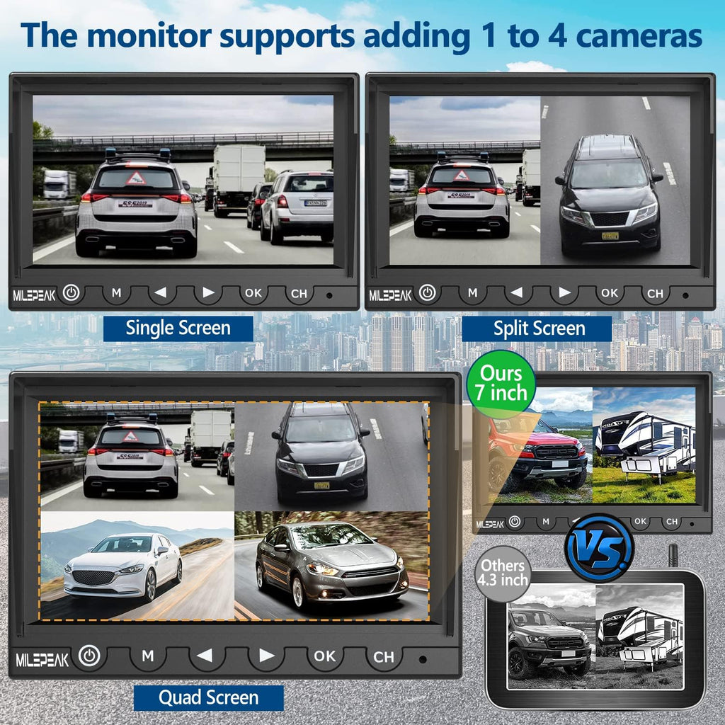 7 Inch Wireless Backup Camera with HD 1080P DVR G65304