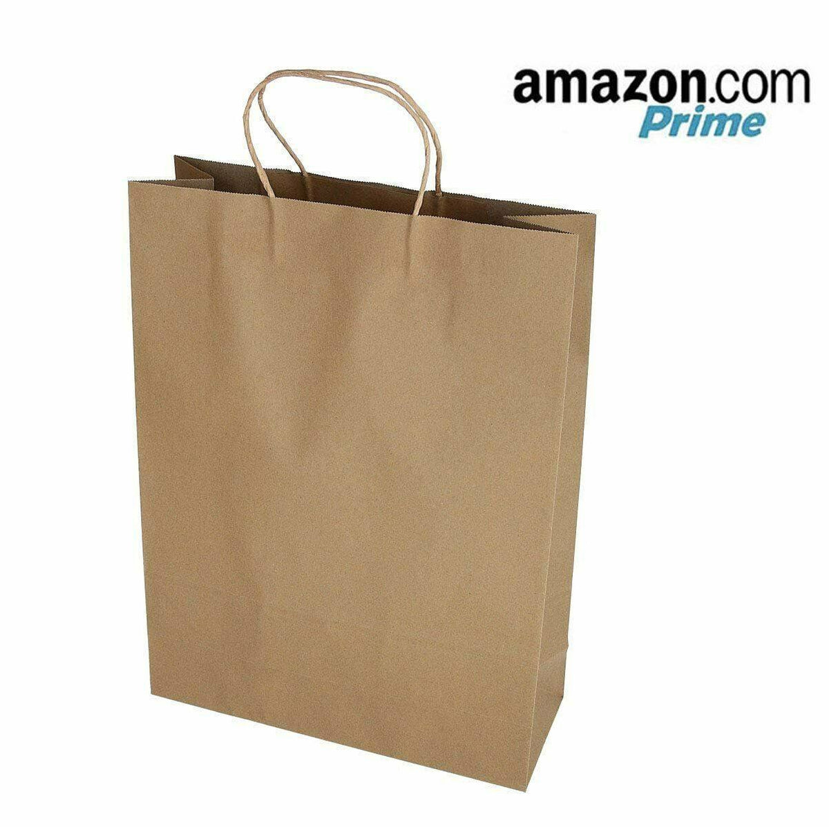 250 Brown Kraft Paper Shopping Bags 8 x 4.75 x 10.5 N167203