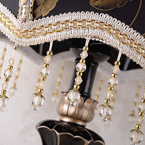 Black 22 Inch Fabric Lampshade Table Lamp N2214