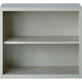 Steel Bookcase, 2-Shelf, Light Gray K21412