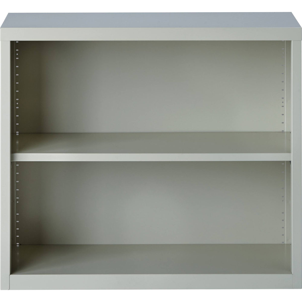 Steel Bookcase, 2-Shelf, Light Gray K21412