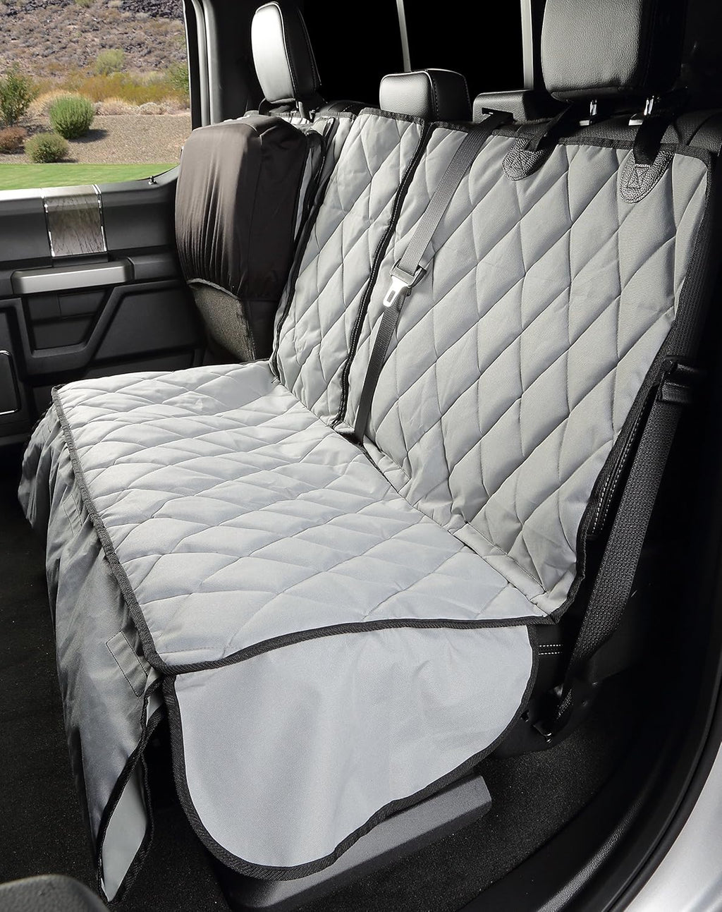 Camo Heavy Duty Waterproof Rear Bench Seat Cover with Hammock E6854