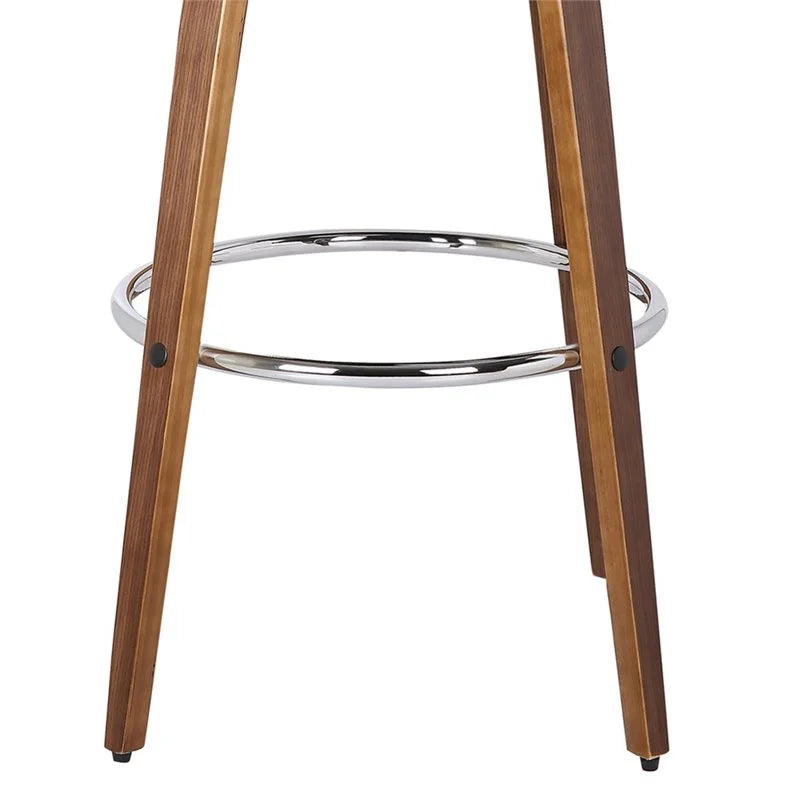 Brown/Walnut Faux Leather & Wood Counter Stool G36294