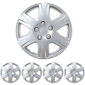 15 4 Pieces Silver ABS Plastic Hubcaps T48307