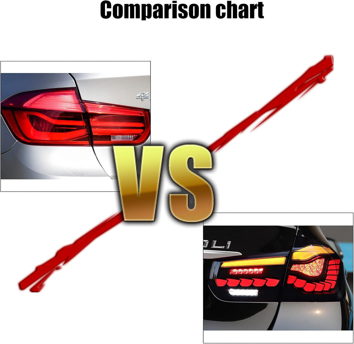 LED Tail Lights Rear Lamps Assembly Set of 2 Smoke K75794