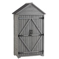 Outdoor Wood Storage Cabinet with Shelves and Latch C231