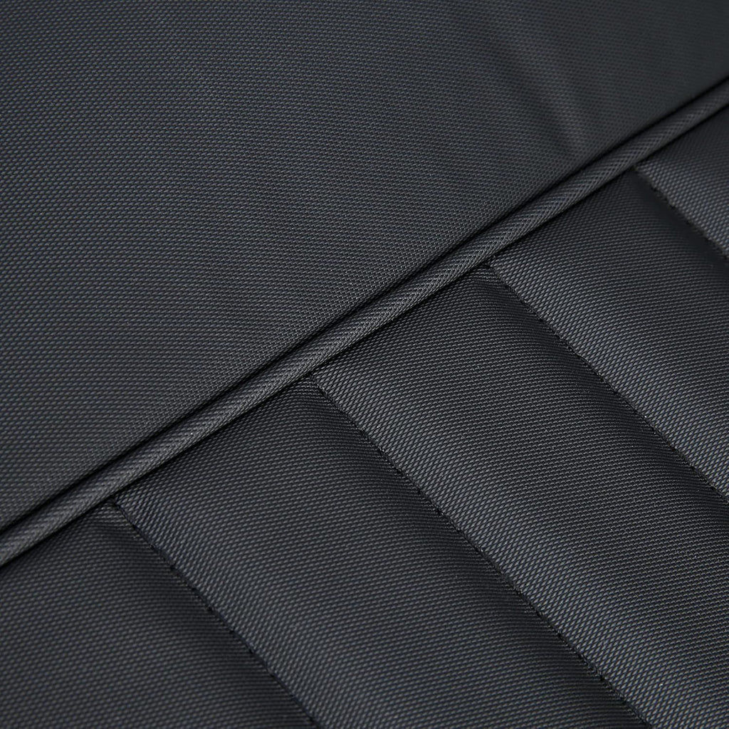 Black Faux Leather Seat Covers for Front High-Back Bucket Seats & Rear Bench Seat Q8607