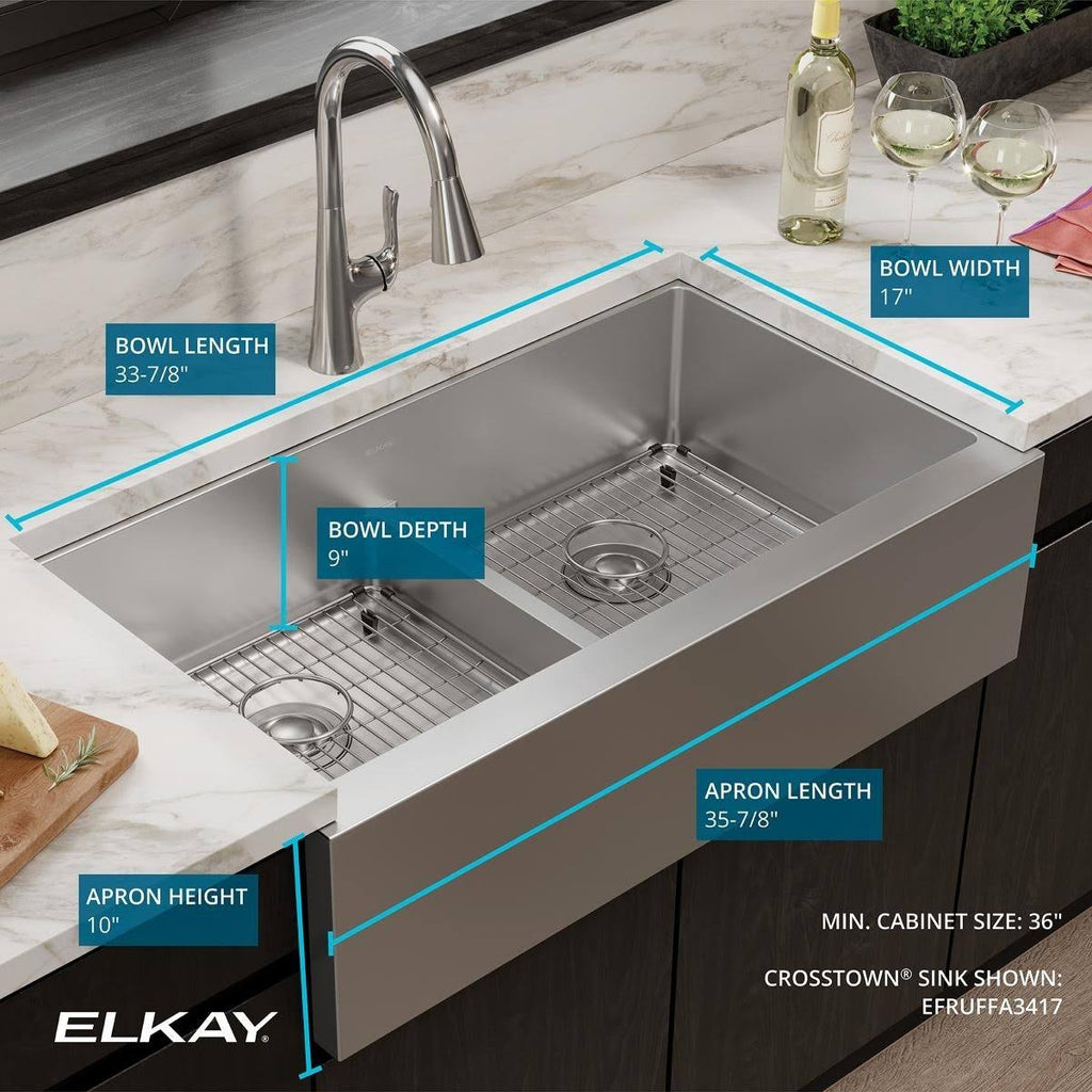 Farmhouse Double Basin Stainless Steel Kitchen Sink U164