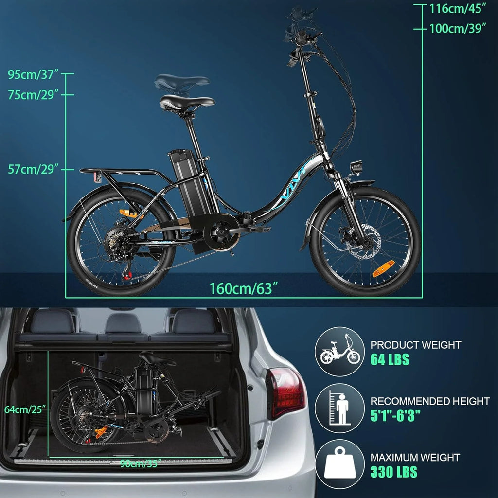 20 Folding Electric Cruiser Bike 500W Step-Through G62598