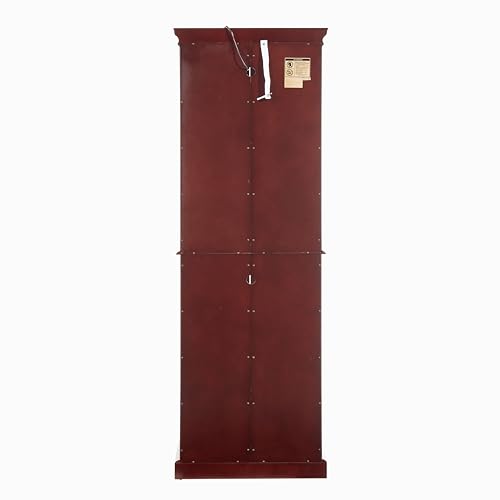 Lighted Corner Curio Cabinet with Adjustable Shelves & Mirrored Back D29567