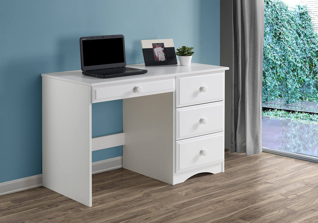 White Writing Desk with Four Drawers B30988