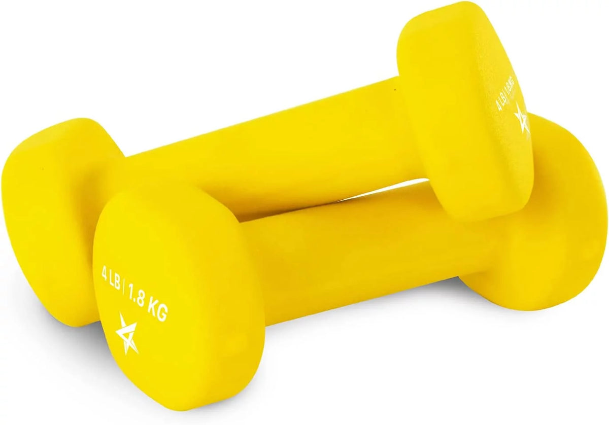 3 lbs Neoprene Dumbbells with Non Slip Grip, Light Green, Pair W691