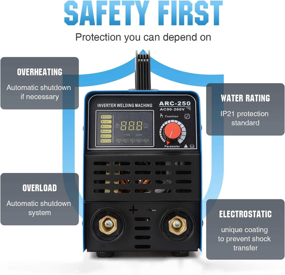 250A ARC Inverter IGBT Digital Display Welder W715