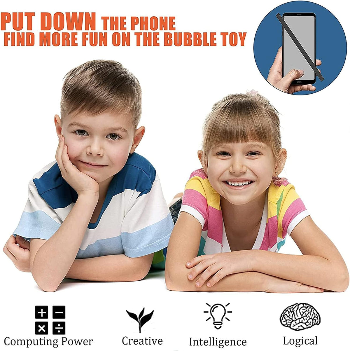 24 Packs Mini Pop Fidget Toy Keychain W275
