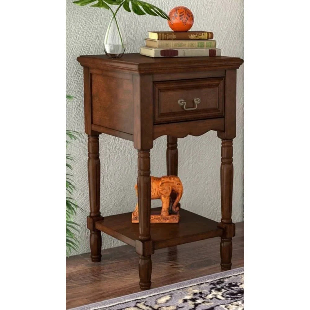 Antiqued Solid Wood Night Stand F871933