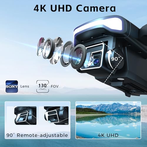 2650 ft Long Range Brushless Motor Drone with 4K HD Camera, 84 Mins Flight Time, 3 Batteries K983