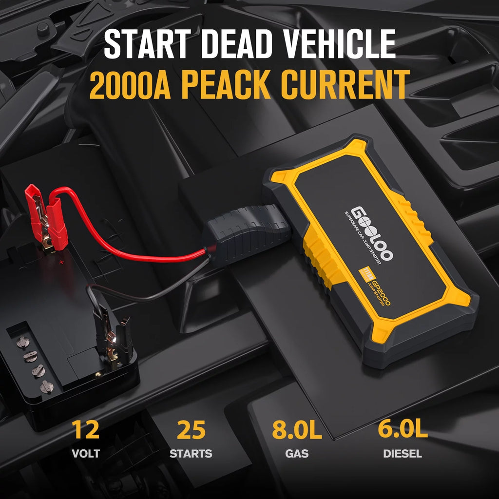 2000A Peak 12V Portable Lithium Jump Starter R42064