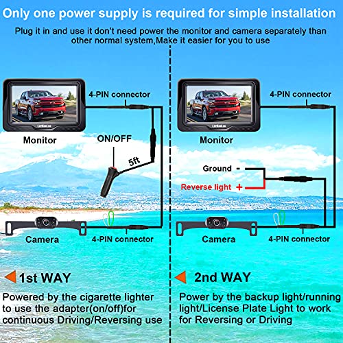 HD 1080P Waterproof Rear View Camera with Monitor M5352