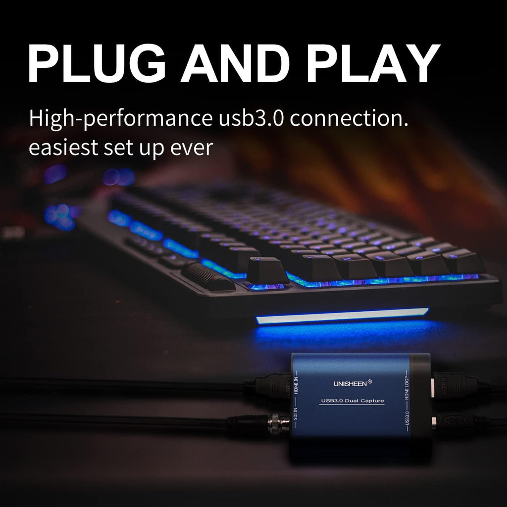 USB 3.0 HDMI SDI Dual Input Capture Card Video Grabber Converter O42642