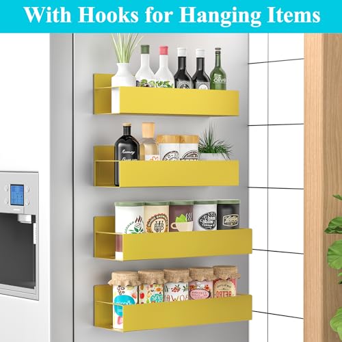 4 Pack Black Magnetic Spice Rack Organizer U903290