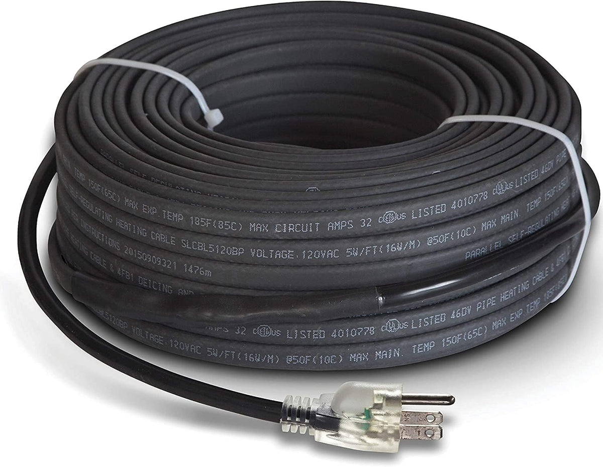Self-Regulating Heat Cable, 112 ft, 120V, 6 watts/FT W709220