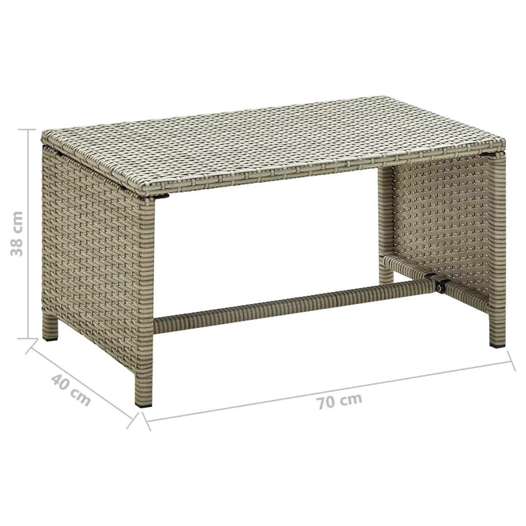 Beige Poly Rattan Coffee Table G52661