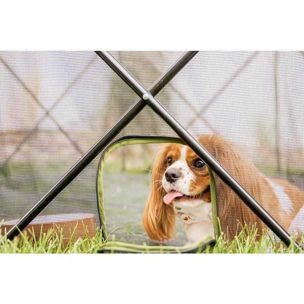 8 Panel Foldable Portable Steel Pet Play Pen I85880