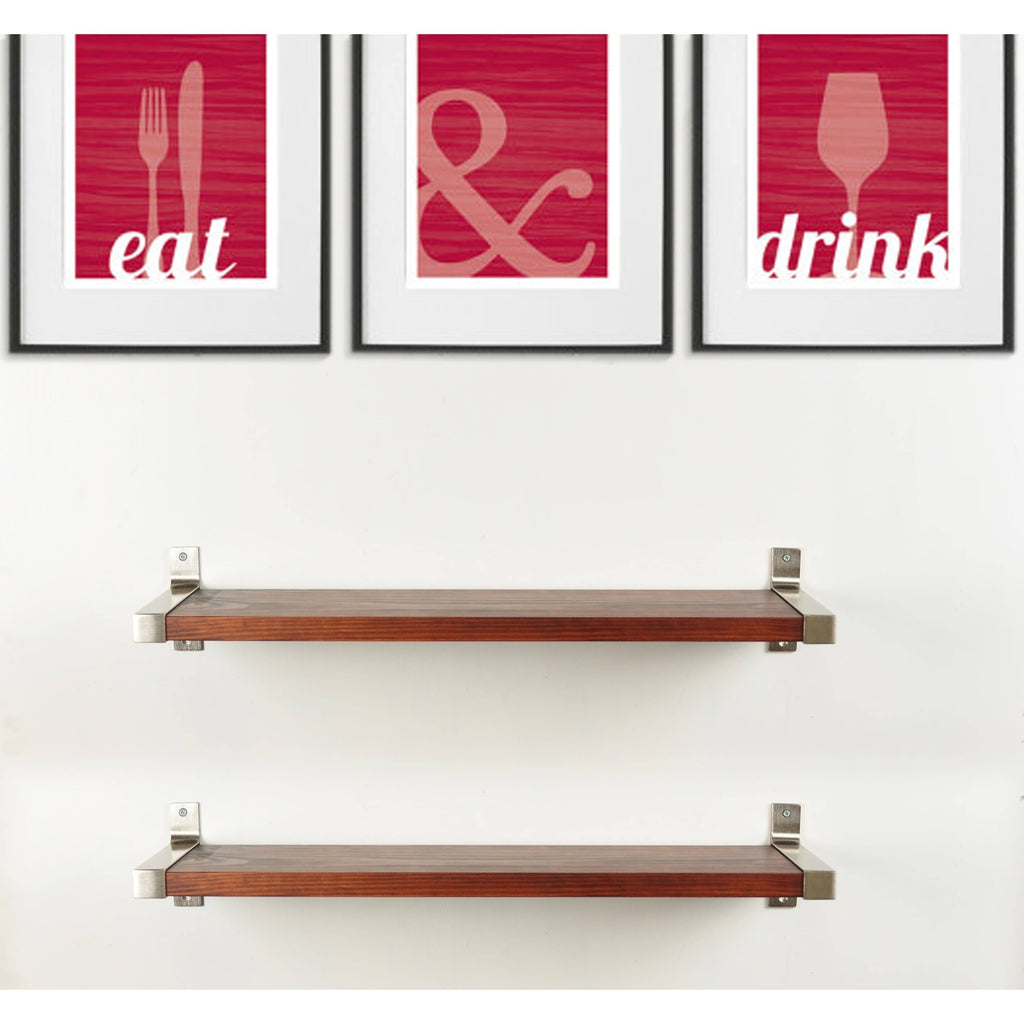 Ebony 2-Piece Wall Shelf Set W7479