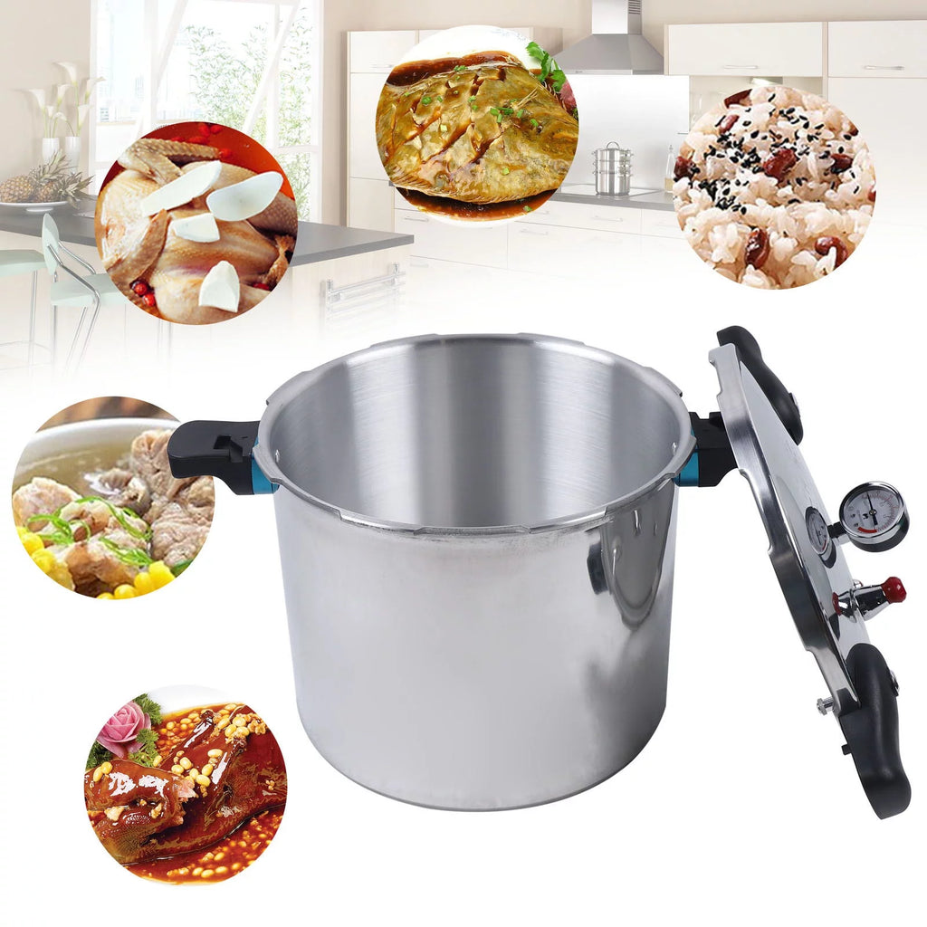 23 Quart Aluminium Pressure Canner Cooker with Gauge Release Valve P9662