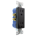 Duplex Decorator Receptacle Outlet, 15-Amp, 120-Volt, Black, 16-Pack V51125