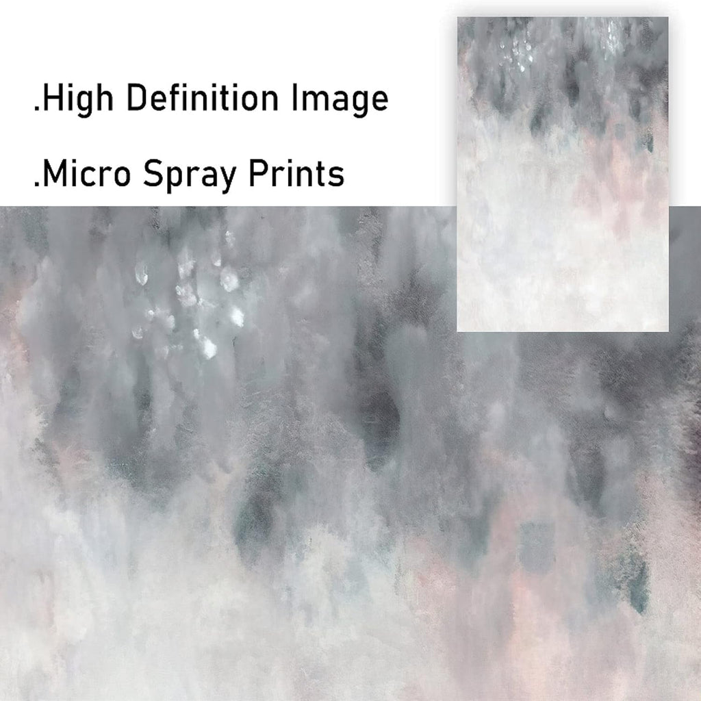 Abstract Gray White Pink Canvas Painting 16x24inchx2 No Frame A476069