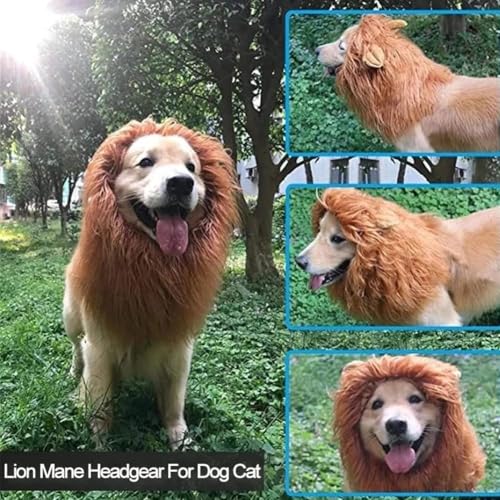 Adjustable Lion Mane Wig for Dogs F926