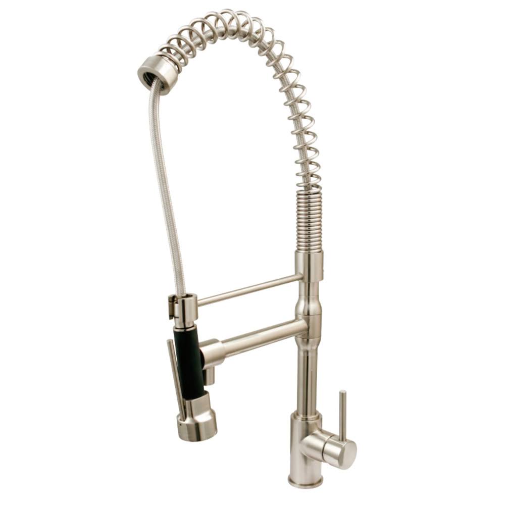 Satin Nickel Single Handle Pull-Down Kitchen Faucet T934