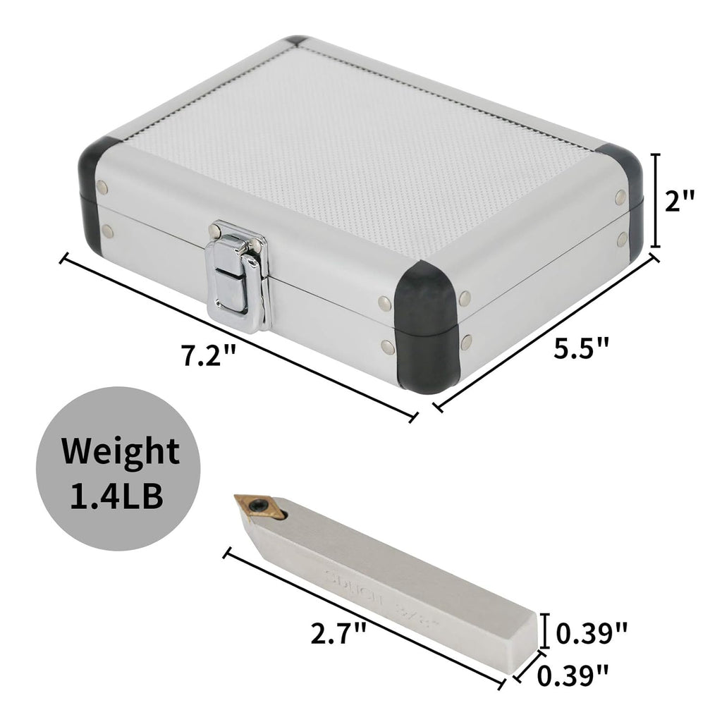 3/8 Shank 7 Pieces Carbide Turning Tool Set with Portable Case Q2244