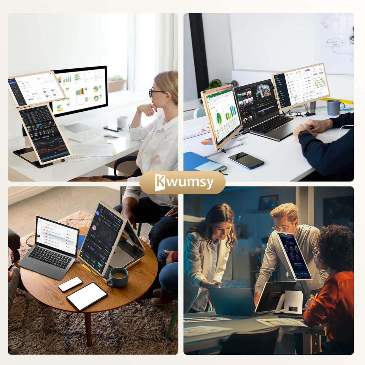 15.6’’ Portable Triple Monitor with IPS FHD 1080P Display G76909