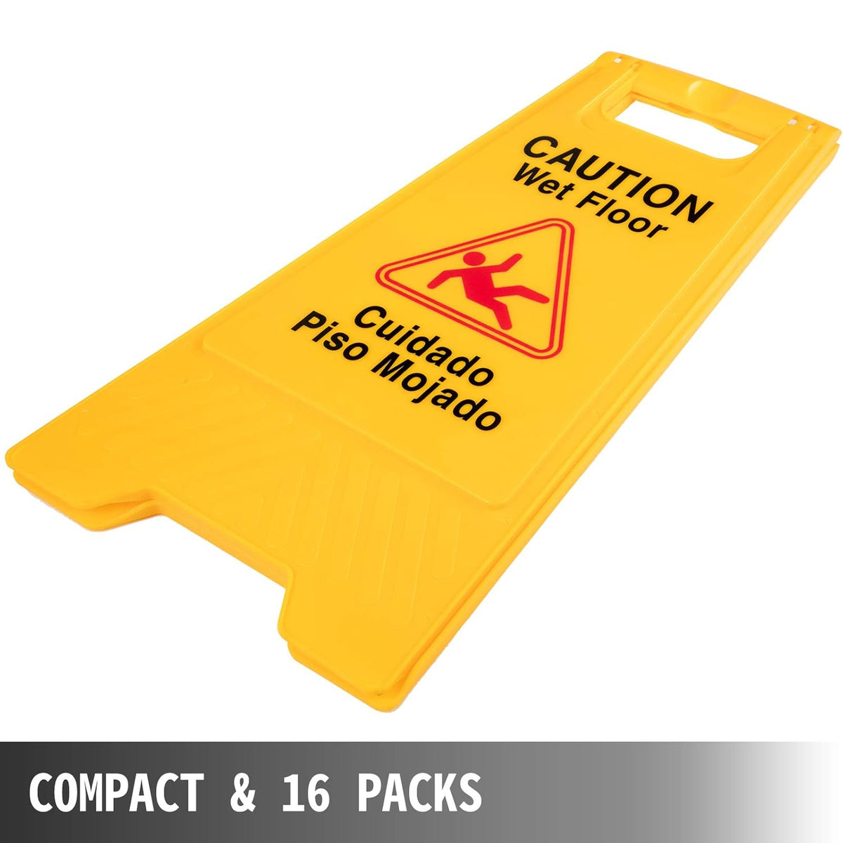 12 Pack Yellow Double Sided Plastic Wet Floor Sign H7688