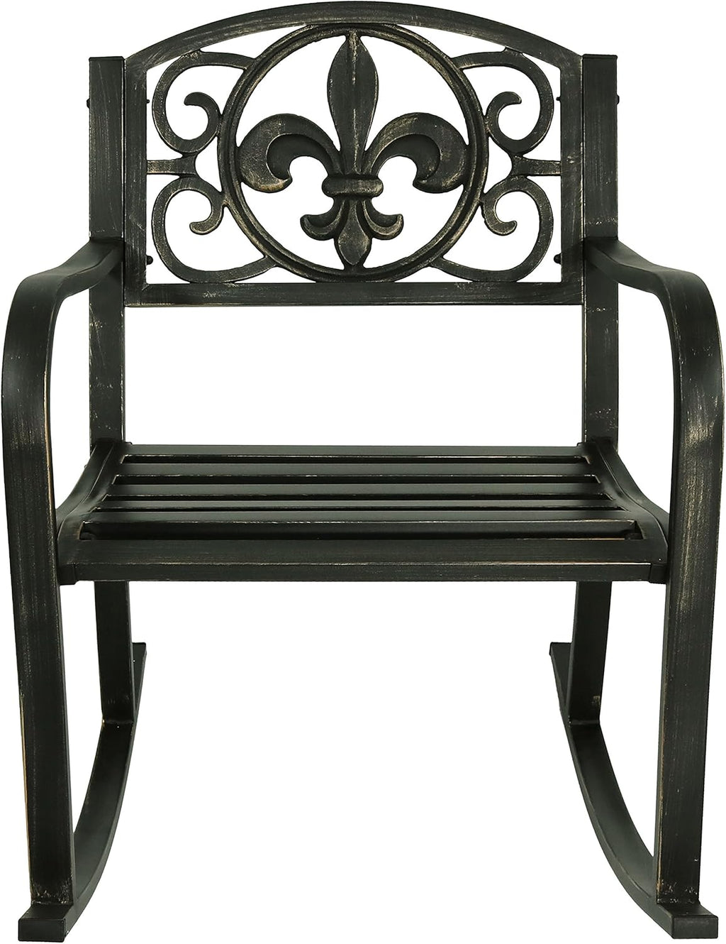Cast Iron and Steel Outdoor Rocking Chair O590341