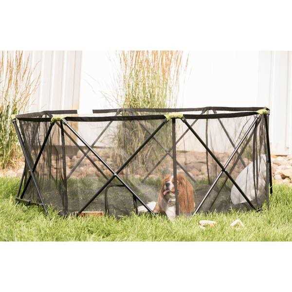 8 Panel Foldable Portable Steel Pet Play Pen I85880